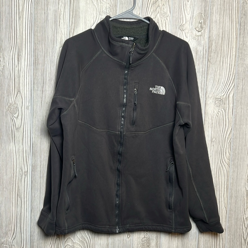The North Face Men's Large Gray Sweatshirt Fleece Full Zip Jacket
